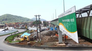 Construção de viaduto chama atenção na entrada da Cidade. Confira vídeo das obras