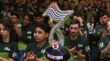 Em tarde de campeões, equipe santista entrega troféus após título dos Jogos Regionais