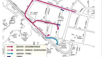 Obras do VLT mudam trânsito no Centro, na região da Rodoviária, a partir desta sexta