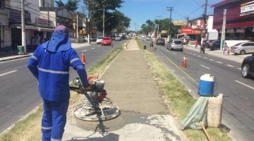 Terminou a concretagem do último trecho recuperado da ciclovia da N. Sra. de Fátima