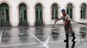 Começam obras na cobertura de vidro do Museu Pelé, em Santos