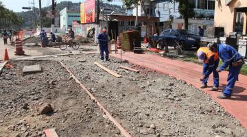 Obras da entrada de Santos avançam na Martins Fontes