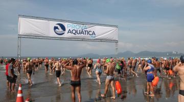 Largada da Prova Aquática em 2025.#Paratodosverem