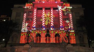 Projeção mapeada do Natal Criativo em Santos promete emocionar com imagens em alta resolução