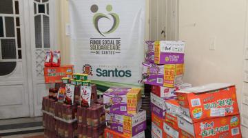 Alimentos apreendidos no Porto são doados ao Fundo Social de Solidariedade santista