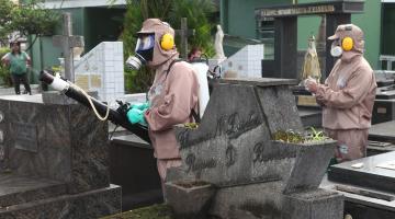Cemitérios de Santos têm ação de combate ao Aedes Aegypti para o Dia das Mães