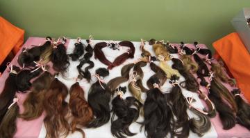 mechas que serão doadas #paratodosverem 