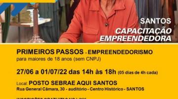 Cursos de empreendedorismo inscrevem santistas até o dia 22