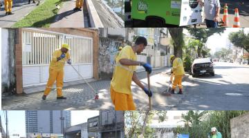 montagem mostra serviços de zeladoria #paratodosverem