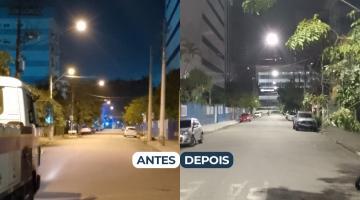Antes e depois em rua #paratodosverem