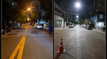Antes e depois em rua #paratodosverem