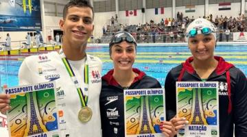Equipe santista classifica três nadadores para Paris no primeiro dia da seletiva olímpica