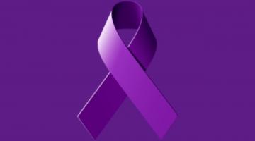 laço roxo. #paratodosverem 