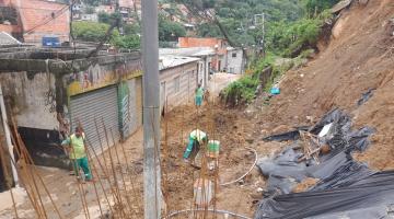 Obra que garante mais segurança em morro de Santos será concluída em maio