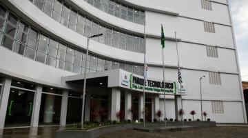 Fachada do Parque Tecnológico. #Paratodosverem