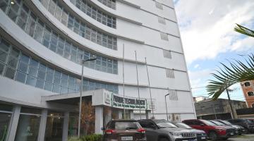 Fachada do Parque Tecnológico. #Paratodosverem