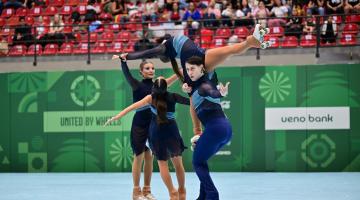 Quarteto medalhista no Mundial. #Paratodosverem