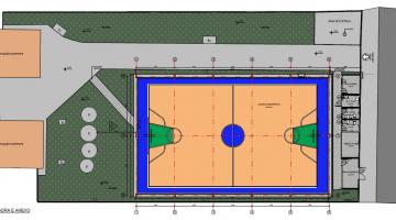 PERSPECTIVA DA QUADRA POLIESPORTIVA. #paratodosverem