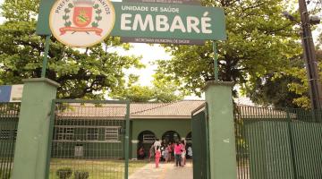 fachada da policlínica do embaré. #paratodosverem