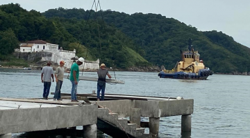 Começa nova etapa da revitalização da Ponte Edgard Perdigão, na Ponta da Praia, em Santos 