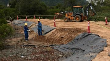Tem início a construção de estação elevatória contra enchentes na entrada de Santos