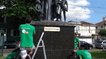 Monumento ao Padre Champagnat passa por limpeza