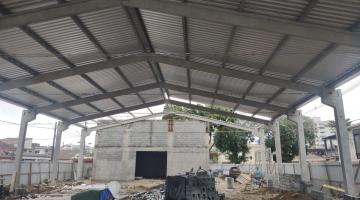 telhado da quadra instalado #paratodosverem 