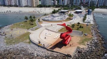 foto aérea do emissário #paratodosverem 