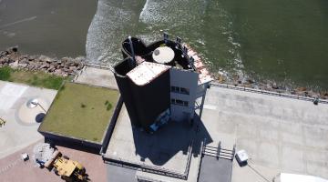 foto aérea da torre de jurados #paratodosverem