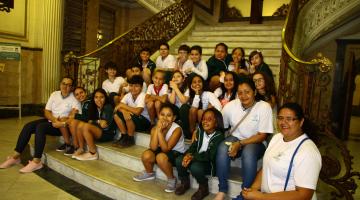 Estudantes visitam o Paço Municipal