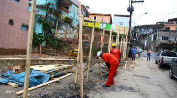 Terreno em obras recebe gabarito da futura creche no São Bento