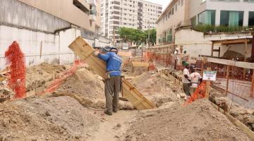 Obras para construção de nova policlínica em Santos avançam; fundação será concluída neste mês