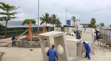 Playground e fontes interativas do Novo Quebra-Mar em Santos serão entregues neste mês