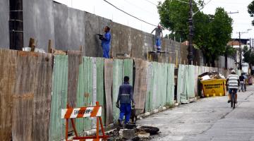 Parte de novo muro de cemitério está em fase final