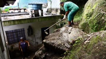 Prefeitura de Santos segue com trabalhos em áreas afetadas por deslizamento