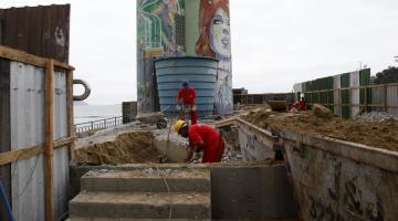 Começa a reforma e ampliação da Torre de Jurados do emissário