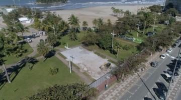 Prefeitura de Santos inicia remodelação do jardim no acesso ao Emissário