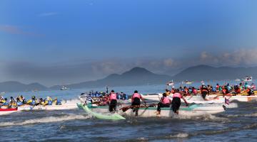 Campeonato de canoa havaiana reunirá mais de 150 mulheres em Santos