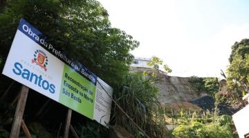 Concluída obra para estabilizar e prevenir deslizamento em morro de Santos