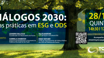 Santos participará de palestra do TCE sobre sustentabilidade no setor público e privado