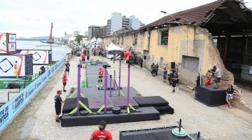 área portuária do valongo com estrutura de esportes radicais. #paratodosverem 