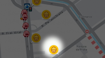 tela de aplicativo do waze #paratodosverem