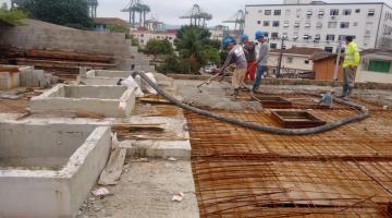 Termina a concretagem do prédio principal da UPA Zona Leste