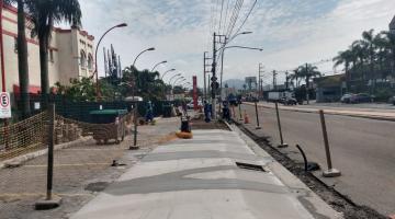 Novas calçadas da Nossa Senhora de Fátima avançam no sentido Martins Fontes