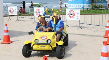 Evento com crianças abre programação santista de mês dedicado à segurança no trânsito