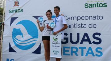 Jovens nadadores vencem 2ª etapa do Santista de Águas Abertas