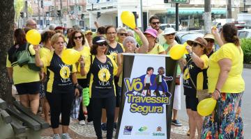 Caminhada em Santos chama atenção sobre segurança no trânsito e saúde