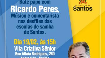 Cartaz com foto de Ricardo Peres. #Paratodosverem