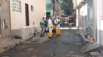 Morro de Santos recebe nebulização contra o Aedes