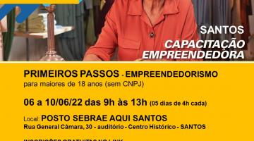 Curso ensina santistas como abrir o primeiro negócio; inscrições até dia 30